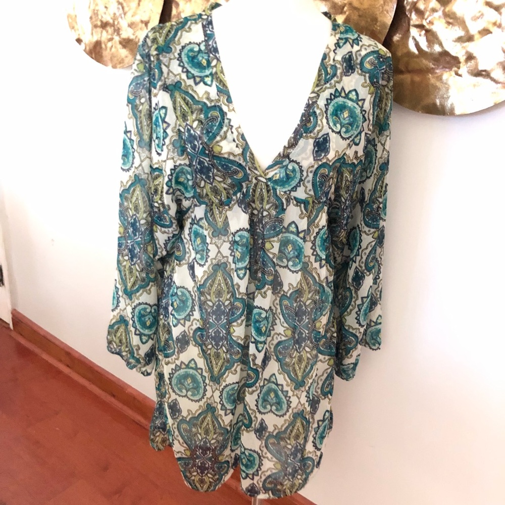 Paisley detailed dress